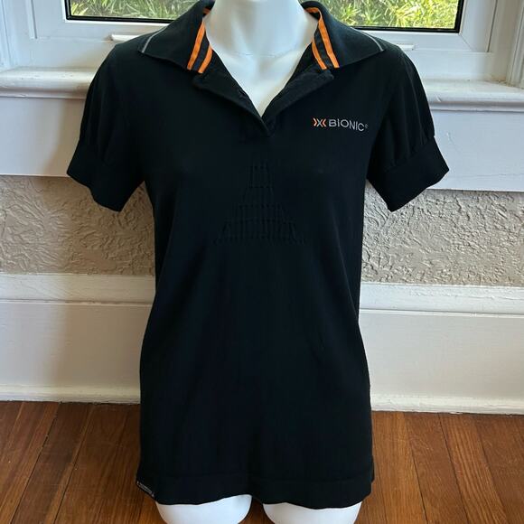 X-Bionic Womens Lady Black Short Sleeve Golf Polo Shirt Size Small - Picture 12 of 16